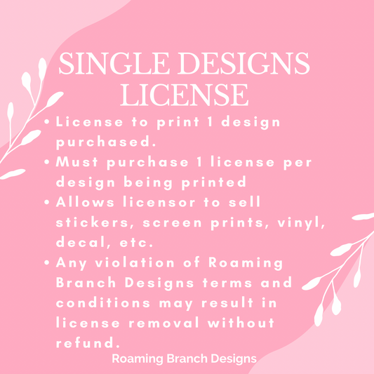 Single Designs License